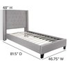 Flash Furniture Twin Size Lt Gray Fabric Platform Bed & Mattress HG-BM10-41-GG